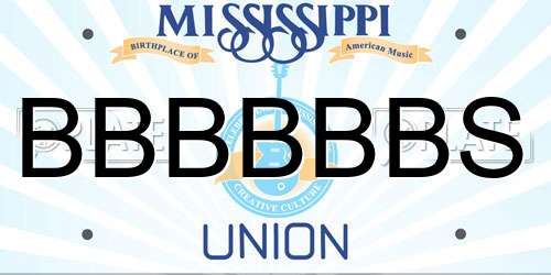 BBBBBBS Mississippi License Plate