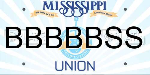BBBBBSS Mississippi License Plate