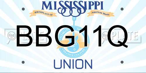 BBG11Q Mississippi License Plate