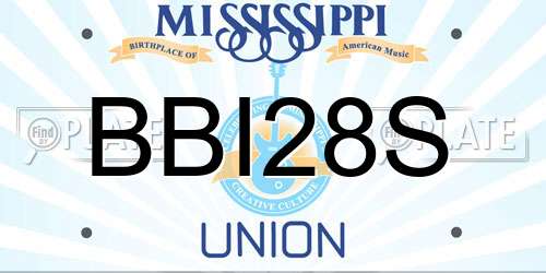 BBI28S Mississippi License Plate