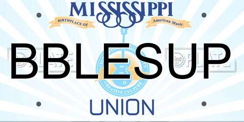 BBLESUP Mississippi License Plate