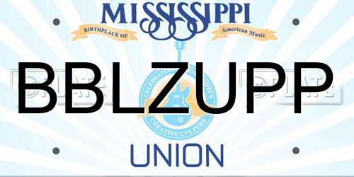 BBLZUPP Mississippi License Plate