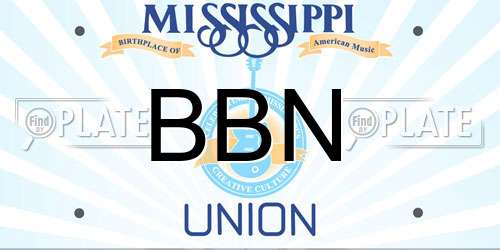 BBN Mississippi License Plate
