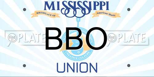 BBO Mississippi License Plate