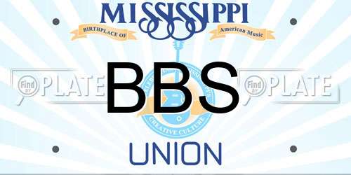 BBS Mississippi License Plate