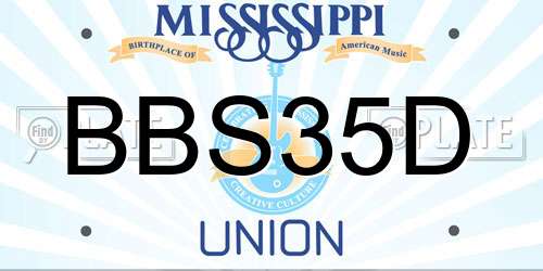BBS35D Mississippi License Plate