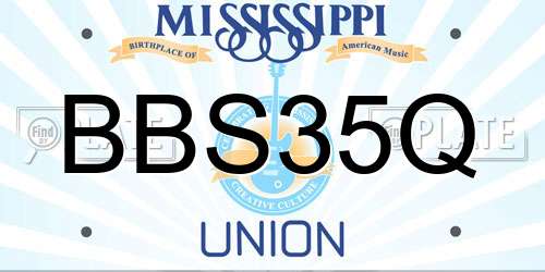 BBS35Q Mississippi License Plate