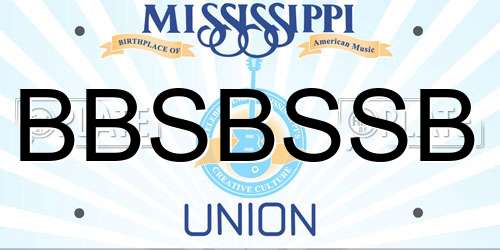 BBSBSSB Mississippi License Plate