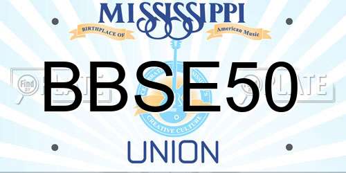 BBSE50 Mississippi License Plate