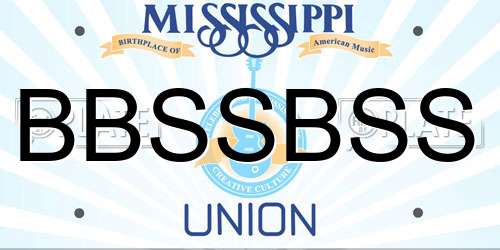 BBSSBSS Mississippi License Plate