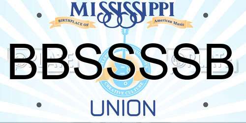 BBSSSSB Mississippi License Plate