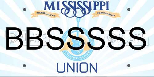 BBSSSSS Mississippi License Plate
