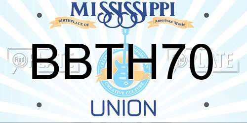 BBTH70 Mississippi License Plate