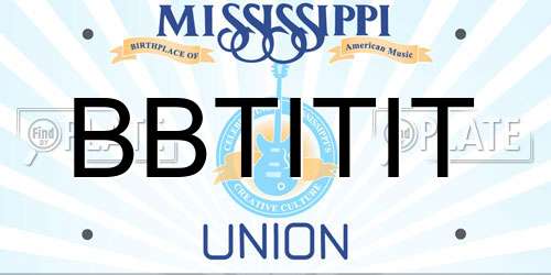BBTITIT Mississippi License Plate
