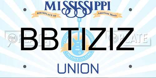 BBTIZIZ Mississippi License Plate