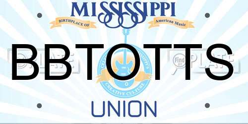 BBTOTTS Mississippi License Plate