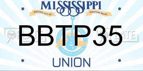 BBTP35 Mississippi License Plate