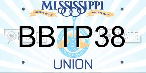 BBTP38 Mississippi License Plate