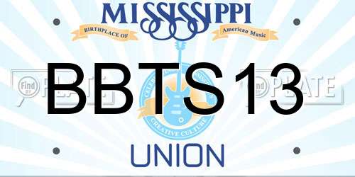 BBTS13 Mississippi License Plate