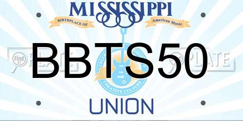 BBTS50 Mississippi License Plate