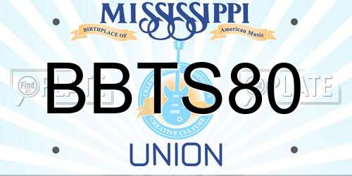 BBTS80 Mississippi License Plate