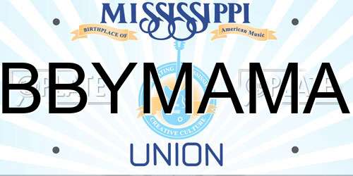 BBYMAMA Mississippi License Plate