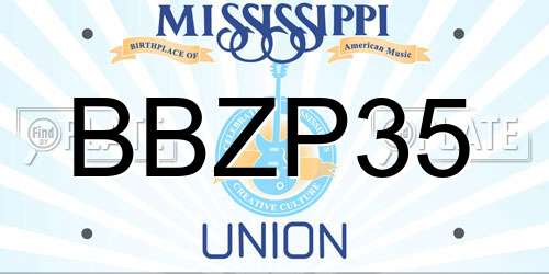 BBZP35 Mississippi License Plate