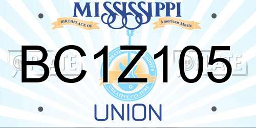 BC1Z105 Mississippi License Plate