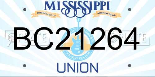 BC21264 Mississippi License Plate
