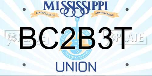 BC2B3T Mississippi License Plate