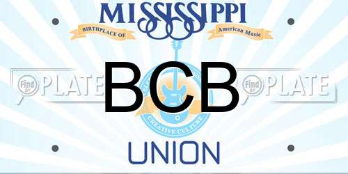 BCB Mississippi License Plate