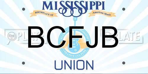 BCFJB Mississippi License Plate