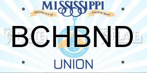 BCHBND Mississippi License Plate
