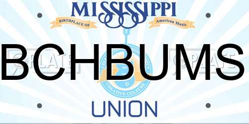 BCHBUMS Mississippi License Plate