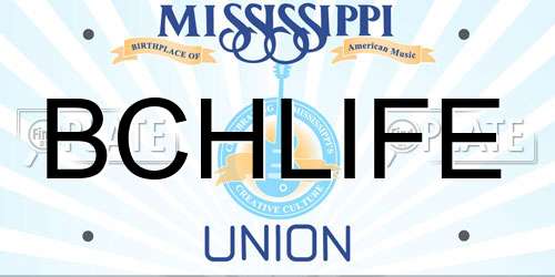 BCHLIFE Mississippi License Plate