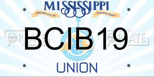 BCIB19 Mississippi License Plate