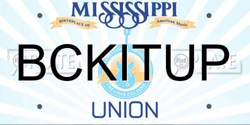 BCKITUP Mississippi License Plate