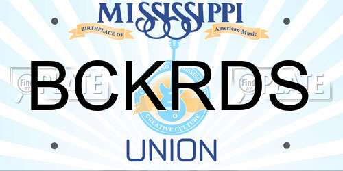 BCKRDS Mississippi License Plate