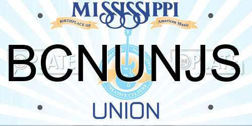 BCNUNJS Mississippi License Plate