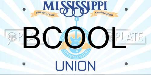 BCOOL Mississippi License Plate