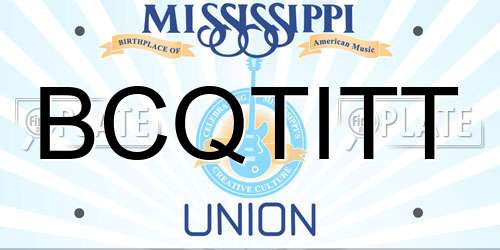 BCQTITT Mississippi License Plate