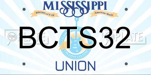 BCTS32 Mississippi License Plate