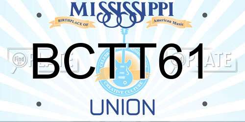 BCTT61 Mississippi License Plate