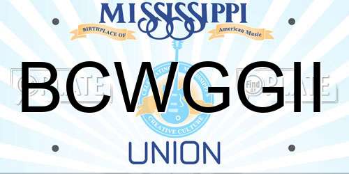 BCWGGII Mississippi License Plate