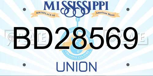 BD28569 Mississippi License Plate