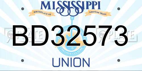 BD32573 Mississippi License Plate