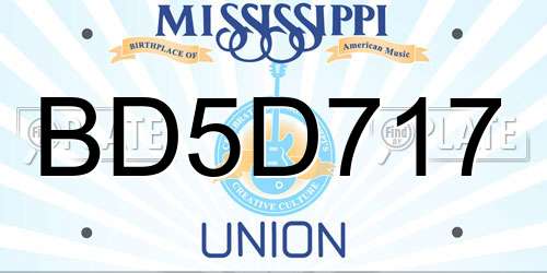 BD5D717 Mississippi License Plate
