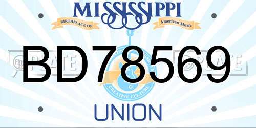 BD78569 Mississippi License Plate