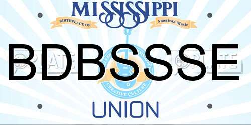 BDBSSSE Mississippi License Plate