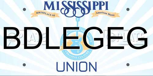 BDLEGEG Mississippi License Plate